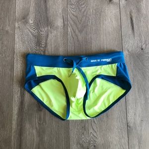 Green swim briefs